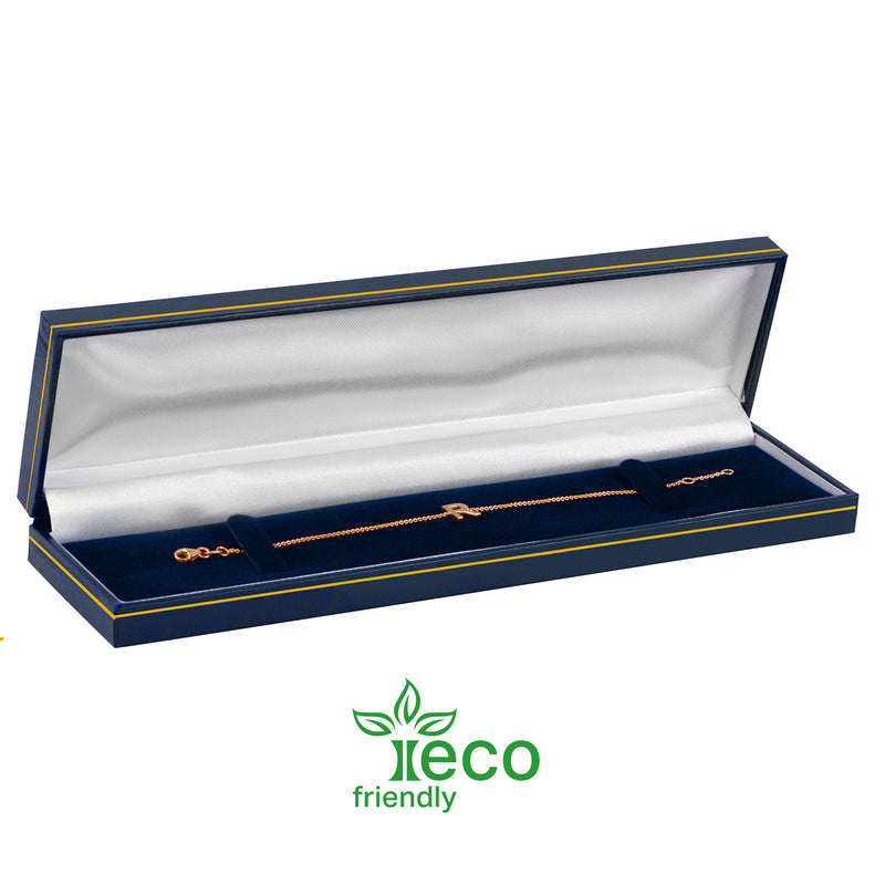 Eco Friendly Paper Covered Bracelet Box with Gold Accent