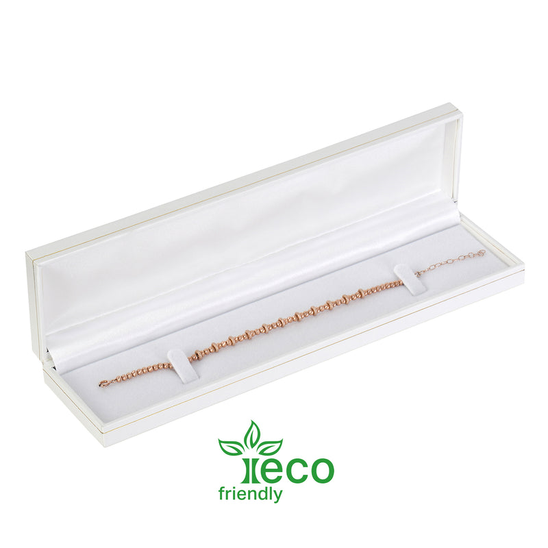 Eco Friendly Paper Covered Bracelet Box with Gold Accent