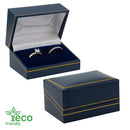 Eco Friendly Paper Covered Double Ring Box with Gold Accent