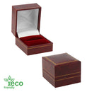 Eco Friendly Paper Covered Single Ring Box with Gold Accent