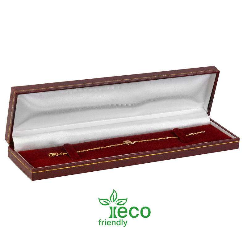 Eco Friendly Paper Covered Bracelet Box with Gold Accent