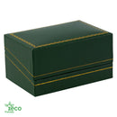 Eco Friendly Paper Covered Double Ring Box with Gold Accent