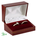 Eco Friendly Paper Covered Double Ring Box with Gold Accent