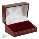 Eco Friendly Paper Covered Double Ring Box with Gold Accent