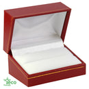 Eco Friendly Paper Covered Double Ring Box with Gold Accent