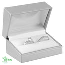 Eco Friendly Paper Covered Double Ring Box with Gold Accent