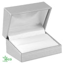 Eco Friendly Paper Covered Double Ring Box with Gold Accent
