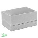 Eco Friendly Paper Covered Double Ring Box with Gold Accent