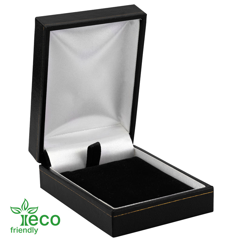 Eco Friendly Paper Covered Pendant Box with Gold Accent