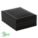 Eco Friendly Paper Covered Pendant Box with Gold Accent