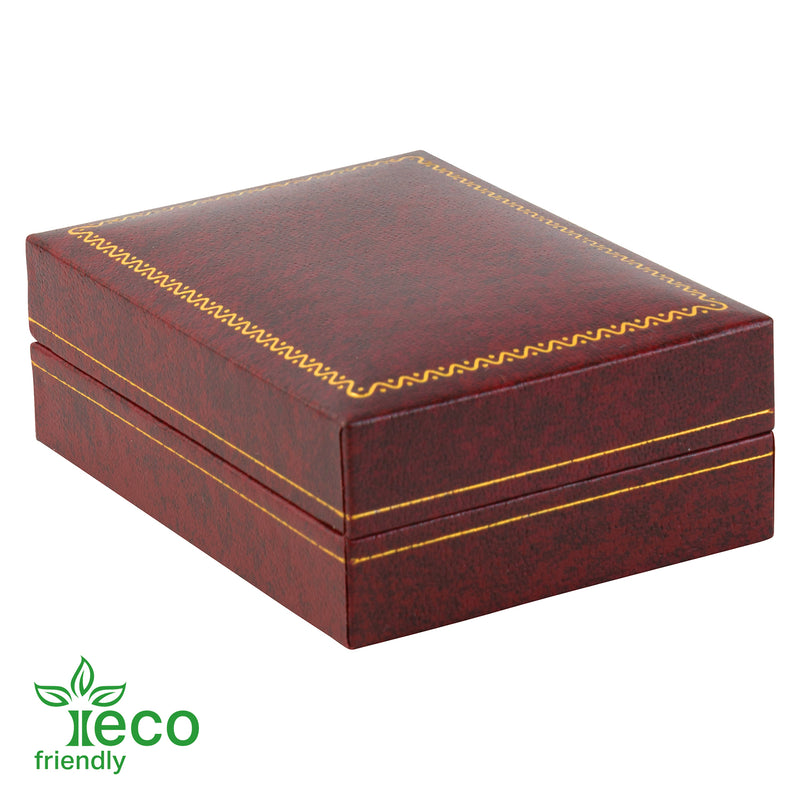 Eco Friendly Paper Covered Pendant Box with Gold Accent