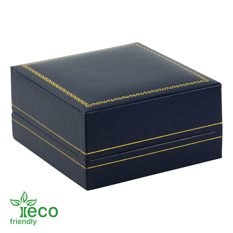 Eco Friendly Paper Covered Pendant Box with Gold Accent