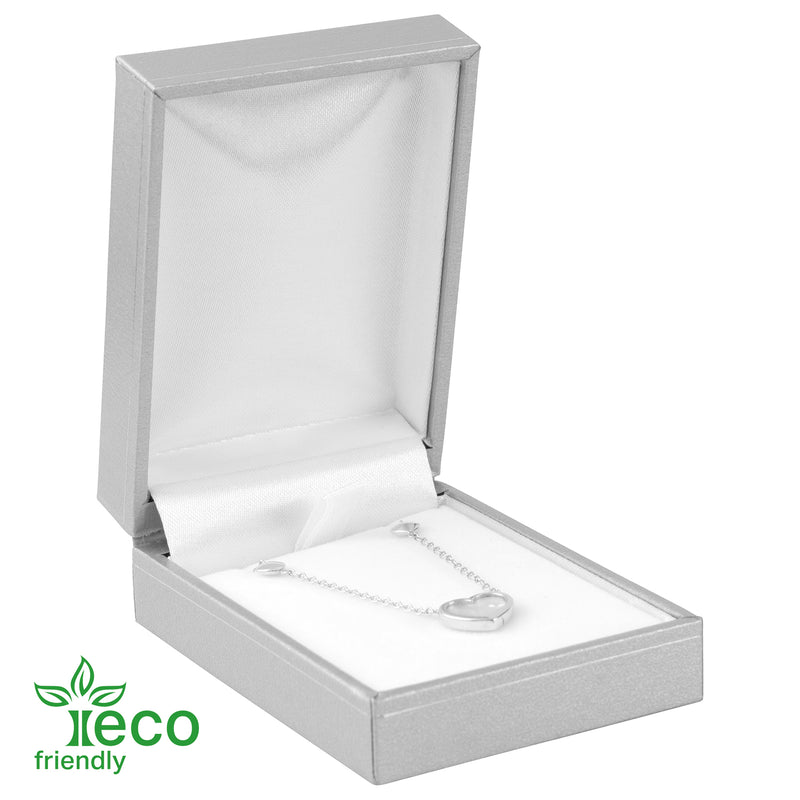 Eco Friendly Paper Covered Pendant Box with Gold Accent