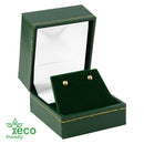 Eco Friendly Paper Covered Single Earring Box with Gold Accent