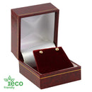 Eco Friendly Paper Covered Single Earring Box with Gold Accent