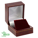 Eco Friendly Paper Covered Single Earring Box with Gold Accent