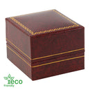 Eco Friendly Paper Covered Single Earring Box with Gold Accent