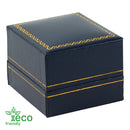 Eco Friendly Paper Covered Single Earring Box with Gold Accent