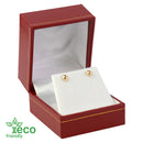 Eco Friendly Paper Covered Single Earring Box with Gold Accent