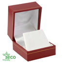 Eco Friendly Paper Covered Single Earring Box with Gold Accent