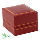 Eco Friendly Paper Covered Single Earring Box with Gold Accent