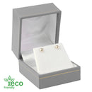Eco Friendly Paper Covered Single Earring Box with Gold Accent