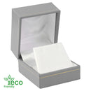Eco Friendly Paper Covered Single Earring Box with Gold Accent
