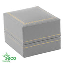 Eco Friendly Paper Covered Single Earring Box with Gold Accent