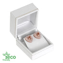 Eco Friendly Paper Covered Single Earring Box with Gold Accent