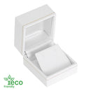 Eco Friendly Paper Covered Single Earring Box with Gold Accent
