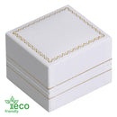 Eco Friendly Paper Covered Single Earring Box with Gold Accent