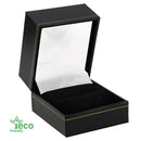 Eco Friendly Paper Covered Single Ring Box with Gold Accent