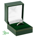 Eco Friendly Paper Covered Single Ring Box with Gold Accent
