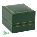Eco Friendly Paper Covered Single Ring Box with Gold Accent