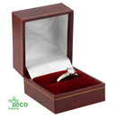 Eco Friendly Paper Covered Single Ring Box with Gold Accent