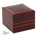 Eco Friendly Paper Covered Single Ring Box with Gold Accent