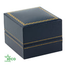 Eco Friendly Paper Covered Single Ring Box with Gold Accent