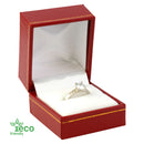 Eco Friendly Paper Covered Single Ring Box with Gold Accent