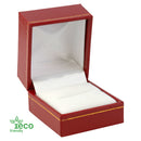Eco Friendly Paper Covered Single Ring Box with Gold Accent