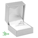 Eco Friendly Paper Covered Single Ring Box with Gold Accent