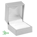 Eco Friendly Paper Covered Single Ring Box with Gold Accent