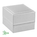 Eco Friendly Paper Covered Single Ring Box with Gold Accent