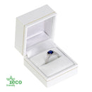 Eco Friendly Paper Covered Single Ring Box with Gold Accent