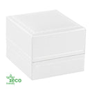 Eco Friendly Paper Covered Single Ring Box with Gold Accent
