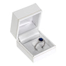 Paper Covered Clip Ring Box with Gold Accent