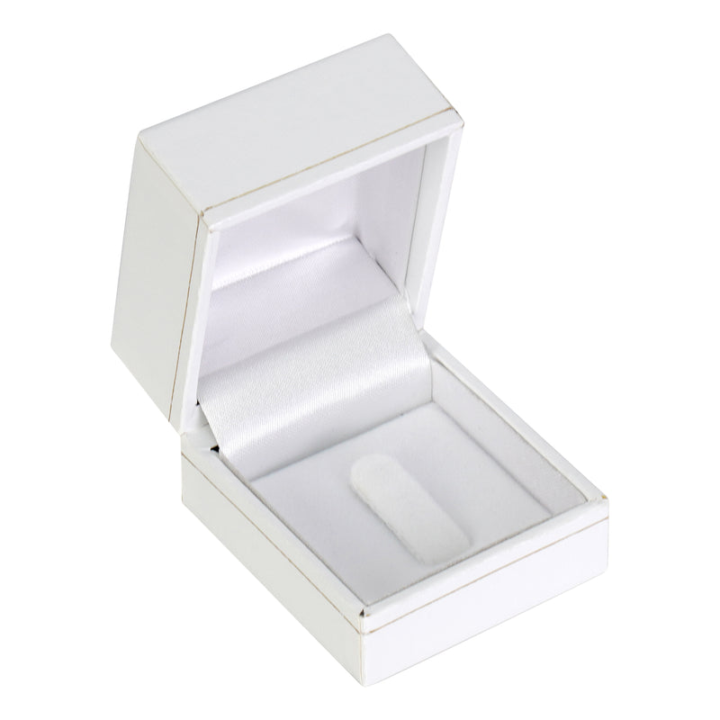 Paper Covered Clip Ring Box with Gold Accent
