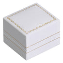 Paper Covered Clip Ring Box with Gold Accent