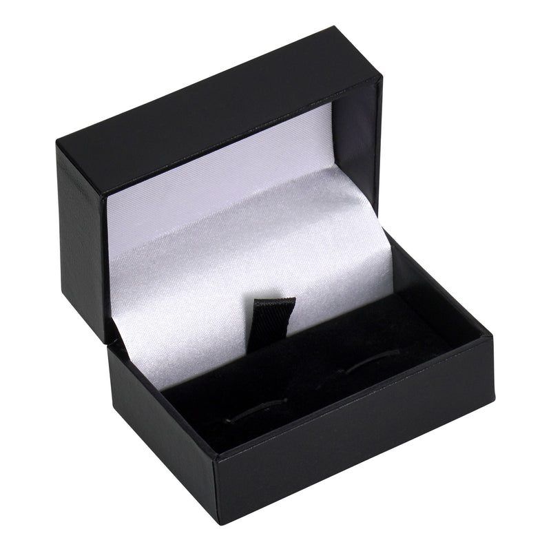 Black Paper Covered Large Cufflink Box