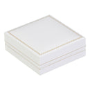 Paper Covered Hoop Earring Box with Gold Accent