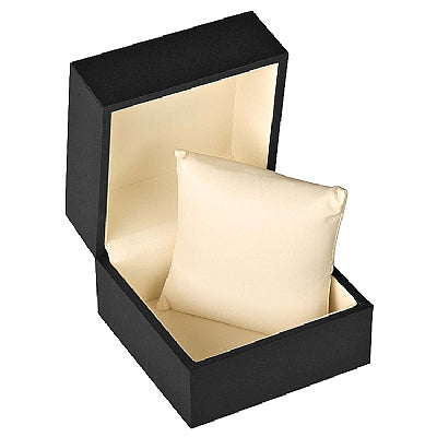 Matte Paper Covered Bracelet or Watch Box with Cream Leatherette Interior